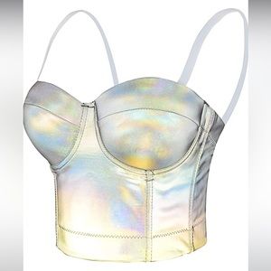 Reflective Material Bustier